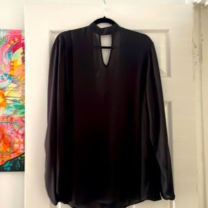 Torrid long black tie neck